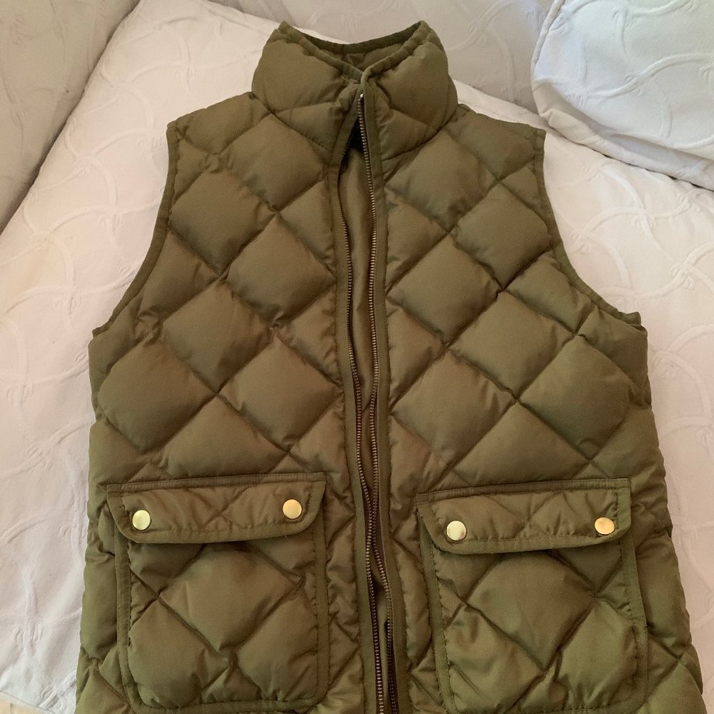 J. Crew Excursion Vest- Moss Green, Extra Small